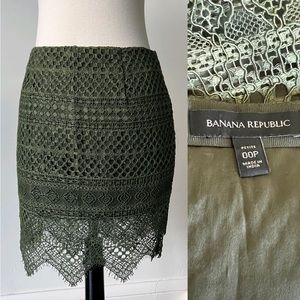 Banana Republic Lace Mini Skirt